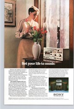 Sony Interlock Sound System 1980 Vintage Full Page Magazine Ad Hifi Stereo
