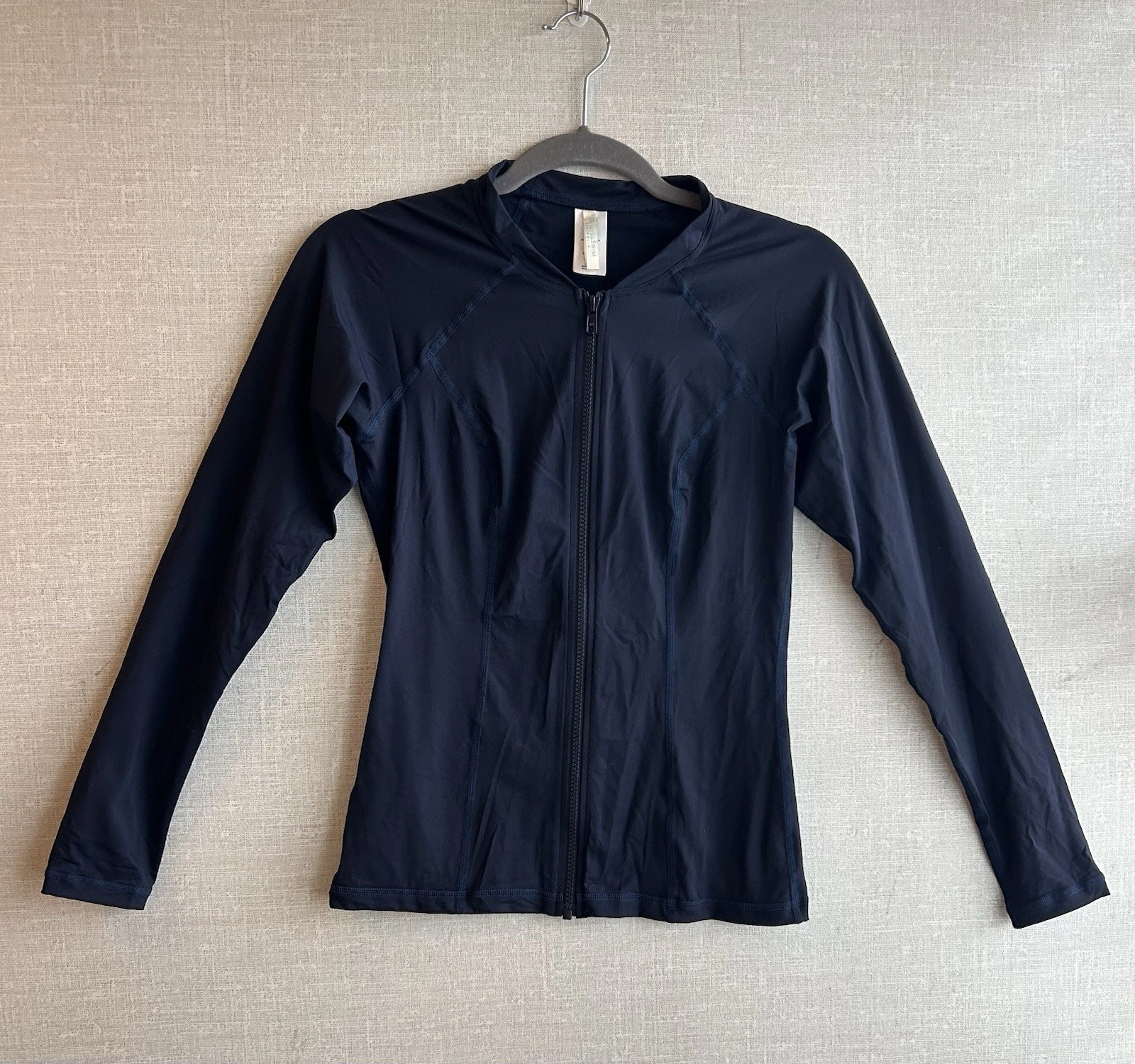 Sea Level Swim Australia Rash Guard UPF 50+ Long Sleeve Zip Shirt Navy Size 6