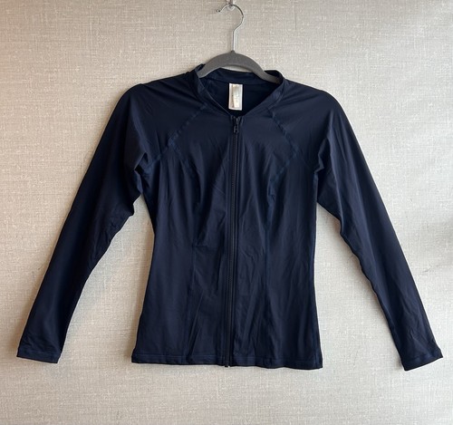 Sea Level Swim Australia Rash Guard UPF 50+ Long Sleeve Zip Shirt Navy Size 6