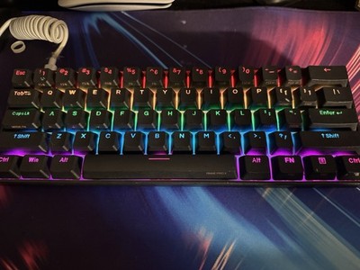 Anne 2 Pro Mechanical Keyboard 60% Black Cherry MX Brown RGB, Wired/Wireless, BT