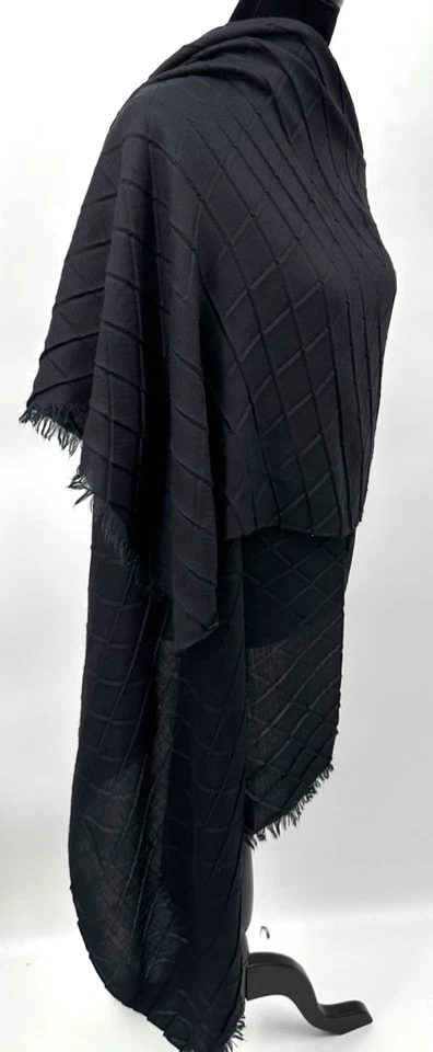 Bufanda pashmina rectangular Loro Piana para mujer de diseñador negra cachemir diamante Foto 4 de 4