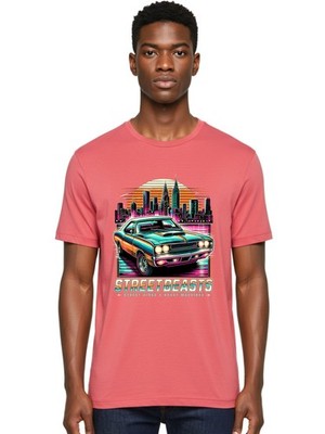 Street-Beasts Mens Graphic Tee,100% Cotton,Casual Summer Wear