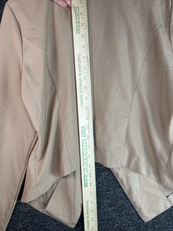 CHARLOTTE RUSSE Women Size XL Beige Linen Blend Knit Open Cardigan Casual - Image 4 of 4