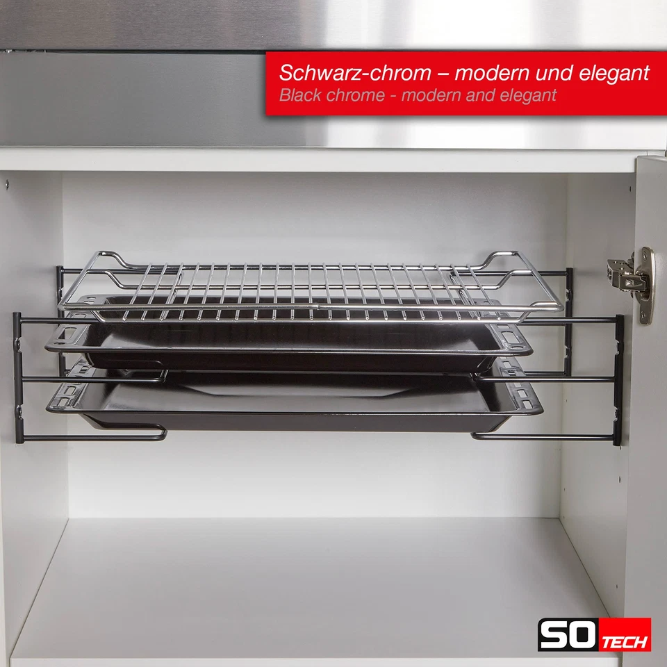 Backblechhalter Gitterrost-Halter Backblechhalterung 364 x 140 x 125 mm SOTECH - Bild 2 von 4