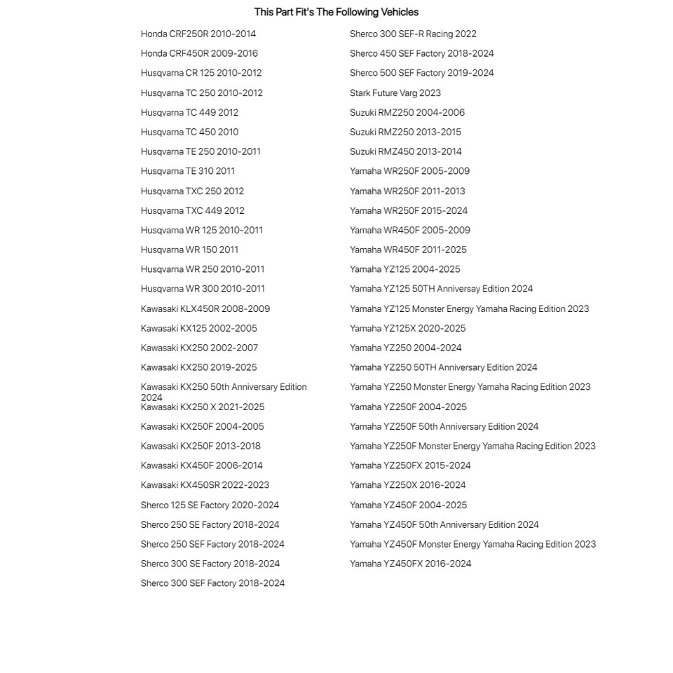 Tusk Fork Seals For KAWASAKI KX250F 2004-2005,2013-2018 - Image 2 of 3