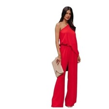 Vici One Shoulder Relaxed Fit Wide Leg Fall C...