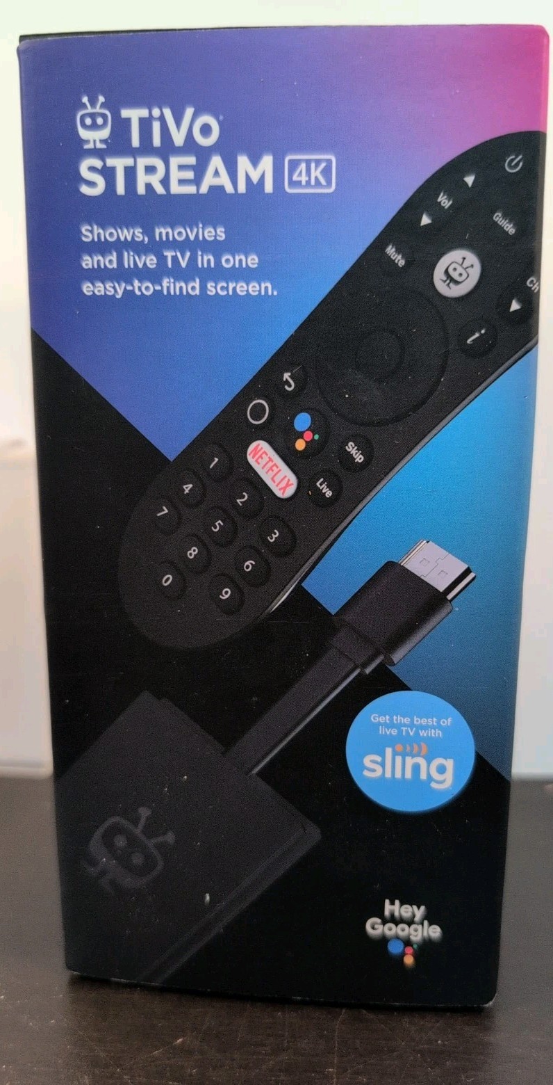 TiVo Stream 4K Media Streamer HDMI Voice Control 2160p Black