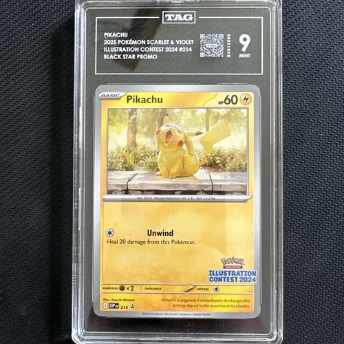 Pokémon Pikachu 214 Scarlet & Violet Illustration Contest Black Star Promo TAG 9