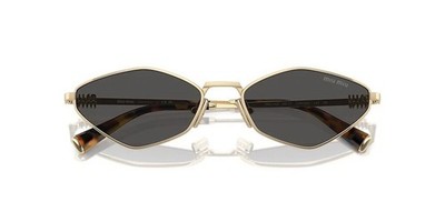 MIU MIU MU 56ZS ZVN5S0 Pale Gold Dark Grey Lens Women Sunglasses AUTHENTIC