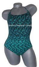 NWT MARC JACOBS swimsuit M leopard high-end 1PC animal print green halter