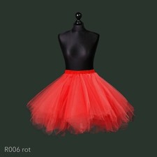 Tüllrock asymmetrische Rock Tütü Ballett Tanzrock mehr Laden Gummiband in ROT
