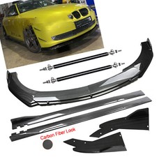 For 5-series 520i 28i Carbon Fiber Front Bumper Lip Spoiler Splitters Side Skirt