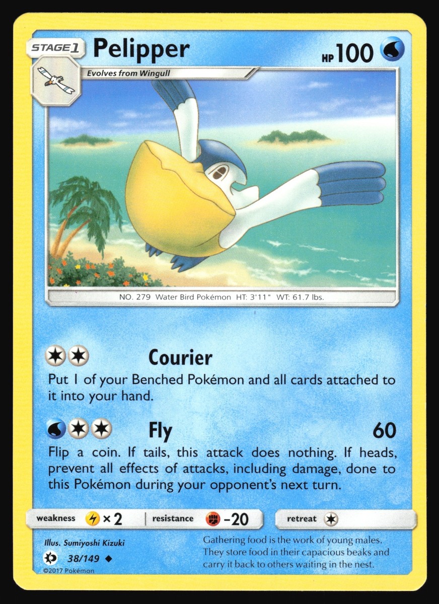 pelipper pokemon card value 019 XY Roaring Skies Attack 1 Pokemon Card: Wingull, Pelipper, Bulk