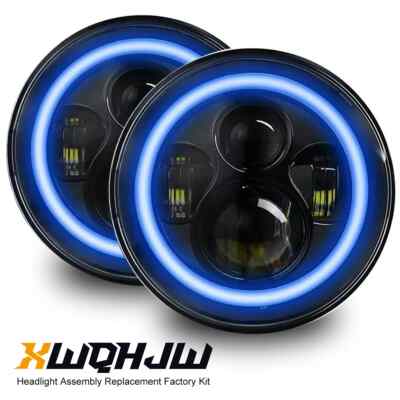NEW for 2009-2013 Jeep Patriot Pair 7'' inch Round Headlights DRL Projector Light