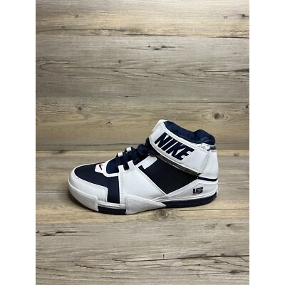 Nike LeBron Zoom 2 USA Mens Size 8.5 White Midnight Navy Crimson