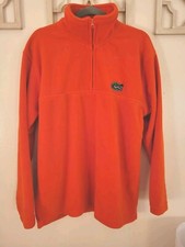 Mens Medium Shirt Florida Gators UF University Of Florida Fleece 1/4 Zip Orange