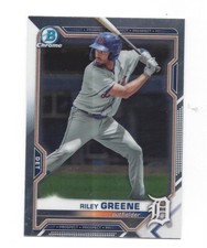 2021 BOWMAN CHROME DRAFT BASE CHROME RILEY GREENE  TIGERS #BDC-107 .99 SHIP E247