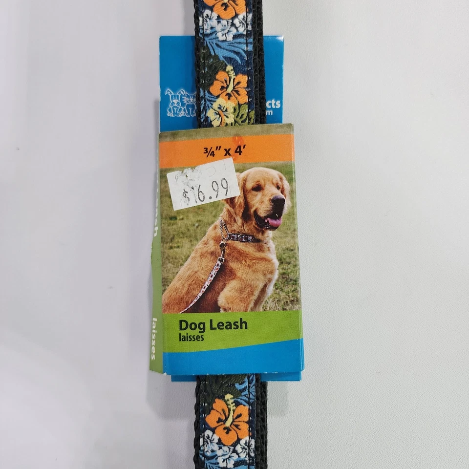 RC Pets 3/4" x 4 ft Dog Leash Aloha Pattern Flower Design Multicolor - Image 2 of 4