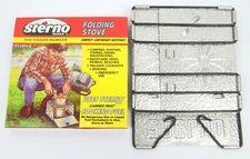 1E Sterno Folding Stove Camping Hiking Recreation Colgate Palmolive Clean NEW!