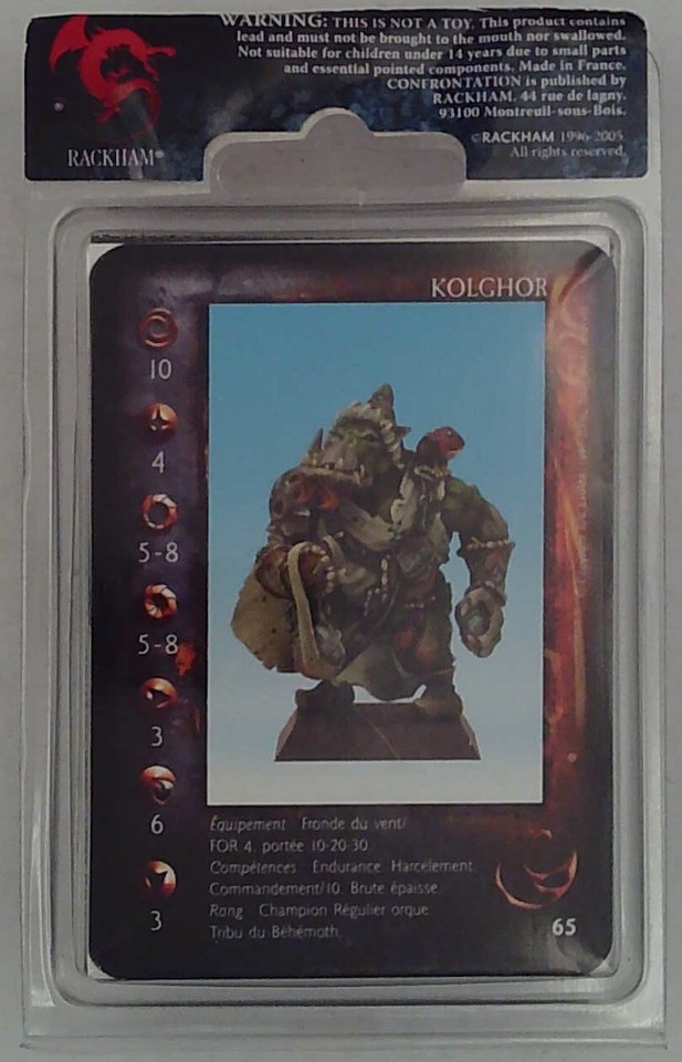 Figurine Rackham Confrontation - BEHEMOTH ORCS Kolghor - édition Anglaise - OOP Neuf