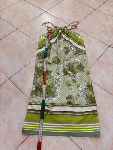 CLASS ROBERTO CAVALLI Vestito abito bianco fantasia floreale verde Tg IT 42 - Imagen 12 de 17