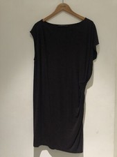 All Saints Dress ?Relian? Brown Size Large Lyocell Wool Ruched Side