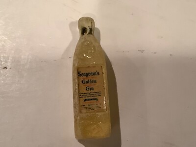 Vintage SEAGRAM'S Golden Gin Charm Bottle  - 'For Smoother Dry-er Cocktails'