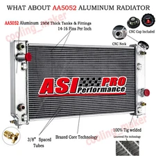 3 Rows Aluminum Radiator Fits 1994 1995 GMC Jimmy Sonoma Chevy S10 Blazer 4.3L