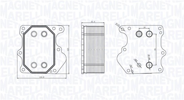 MAGNETI MARELLI 350300000500 Oil Cooler, engine oil for CITROËN,FIAT,FORD,PEUGEO