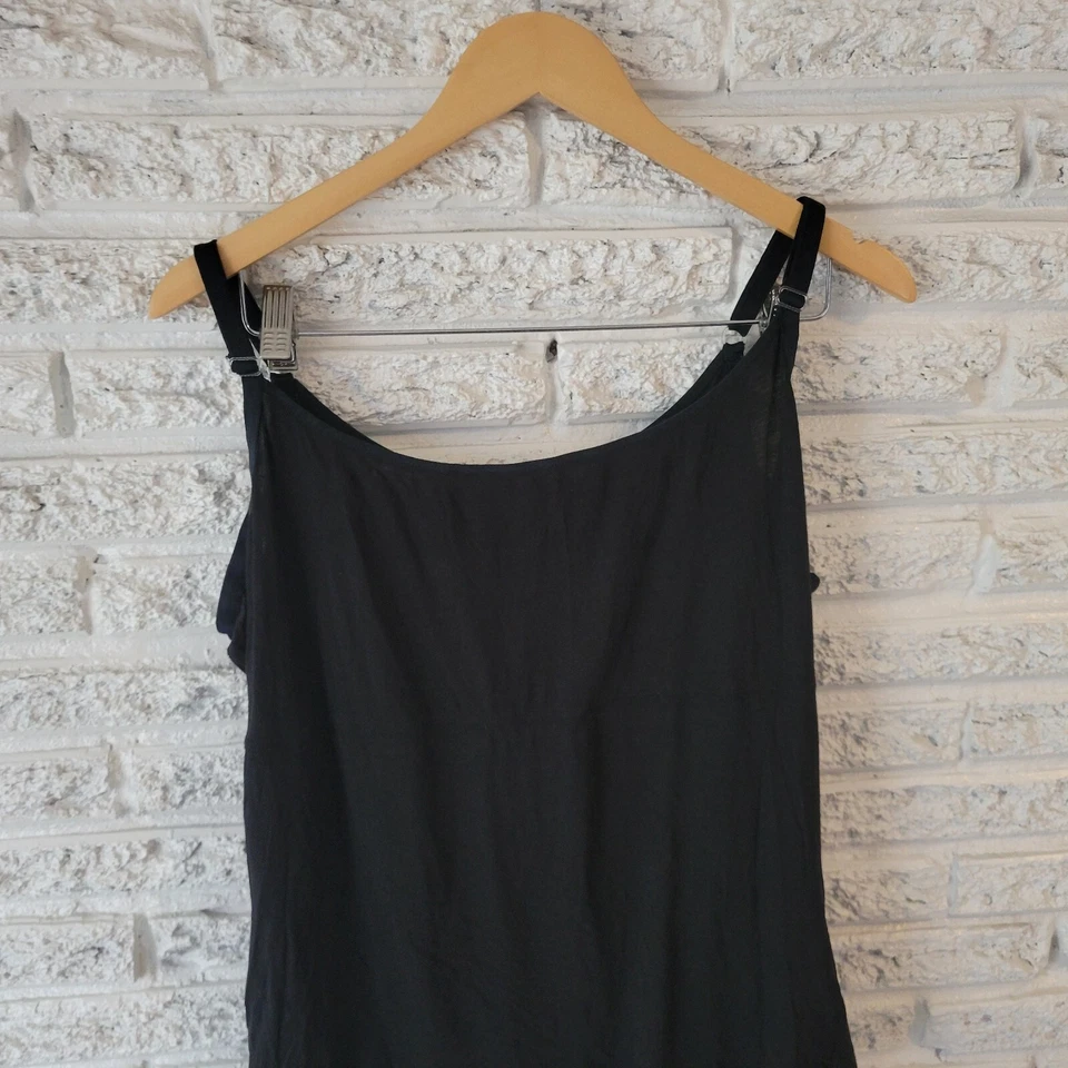 Daisy Fuentes Mujer Top 2X Camisola Favorita Adelgazante Negro Espaguetis Ajustables Foto 3 de 4