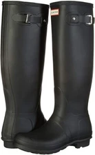 Hunter Womens Rubber Rain BOOTS Original Tall BLACK SIZE 8