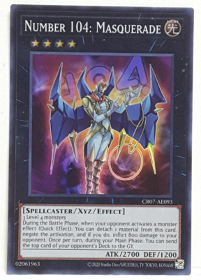 Yugioh Asian-English Number 104: Masquerade CR07-AE093 Super Rare | eBay Yugioh Asian-English Number 104: Masquerade CR07-AE093 Super Rare | eBay