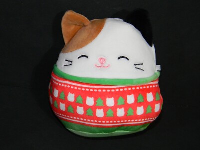 2022 Squishmallow CAM Calico Cat with Ugly Christmas Sweater 5''