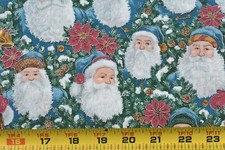 By 1/2 Yd, Red Green Blue Cream Christmas-Theme Quilt Cotton, Cranston, P8972