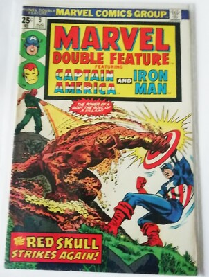 Marvel Double Feature #5 Captain America & Iron Man - Marvel Comics Aug 1974