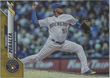 2020 Topps Series 1 Freddy Peralta Gold Foil Parallel Milwaukee Brewers #238