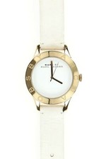 Marc By Marc Jacobs MBM1201 Rose Gold Toned White Leather Watch 137983