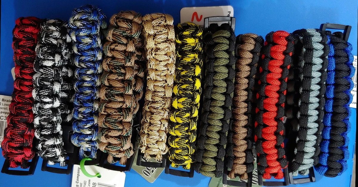 Pepperell Paracord Bracelet 550 ~ COLORS ~ Large - FAST US SHIPPER!