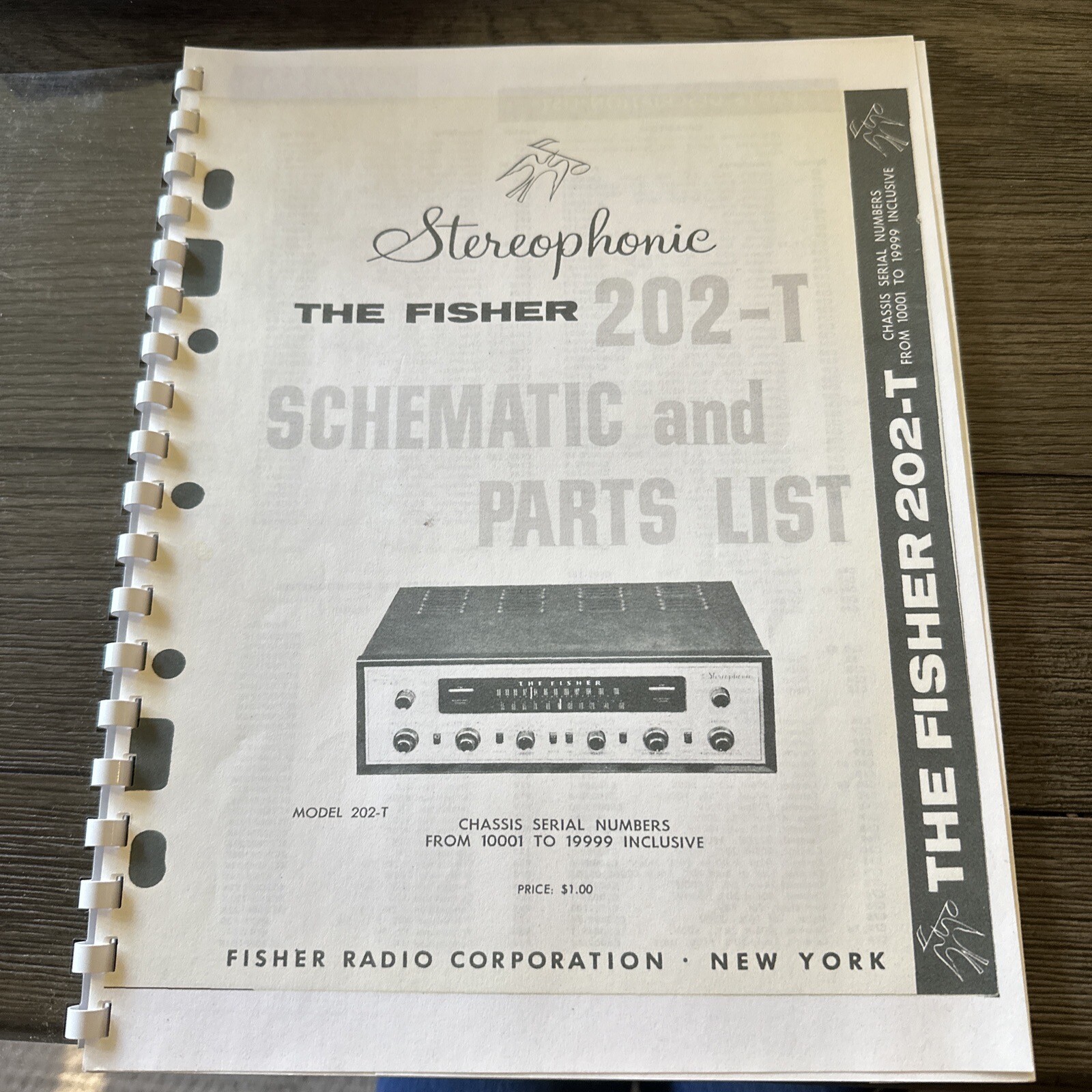 Fisher Stereophonic 202-T Schematic Drawings and Parts List