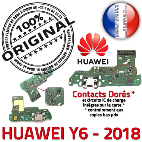 Huawei Y6 2018 Connecteur de Charge ORIGINAL MicroUSB Nappe Prise Câble Chargeur - Photo 2/5