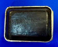 Simple Retro Style Dark Brown Leather on Metal Gold Tone 2" Belt Buckle