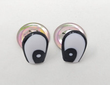 10 pair Zims VTG Black White 13mm Comical Cartoon Plastic Safety Eyes Craft Doll
