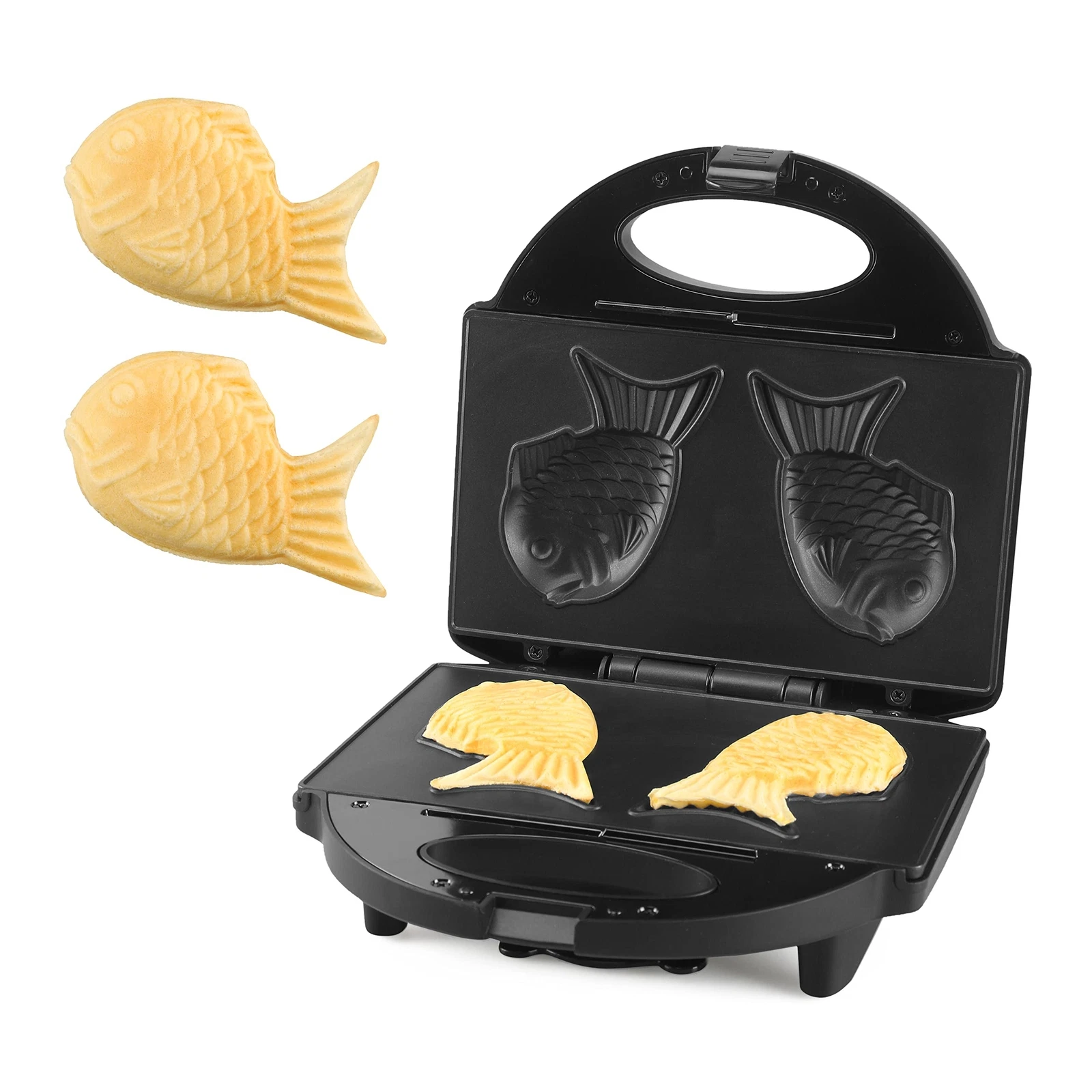 FineMade Taiyaki Fish Waffle Maker Machine with Non Stick Cooking Plate Elect...