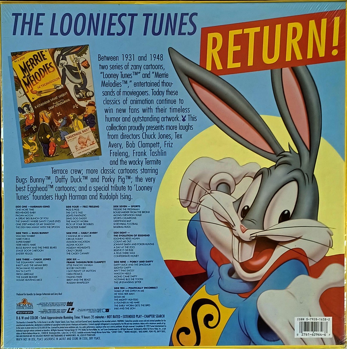 FANTASTICS　CDDVD The Golden Age of Looney Tunes - V. 3 (Laserdisc, 1992, 5-Disc Set