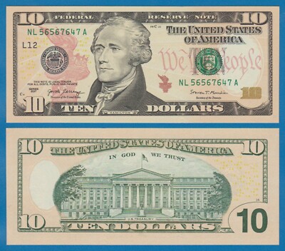 United States 10 Dollars P New 17 Unc 1 Note Usa Ebay