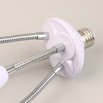 Adjustable E27 Base Light Socket Splitter Gooseneck LED Bulbs Holder Convert _cn
