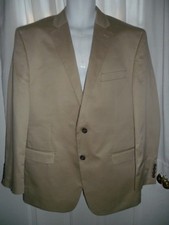 Chaps Men's Dress Blazer 44R Tan 2 Button