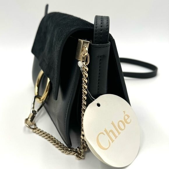 chloe Faye ショルダーバッグ CHLOE Faye Small Leather Suede Crossbody Shoulder Bag Tobacco