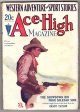 Ace-High Sep 1 1929 Jerry Delano Cvr, Grant Taylor,