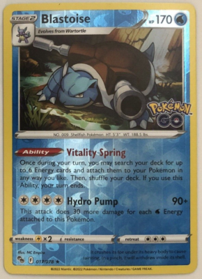 shiny blastoise pokemon card pokemon go cards near me Radiant Blastoise 018/078 Pokmon GO Ultra Rare  Holo Shiny Pokemon Card * New *